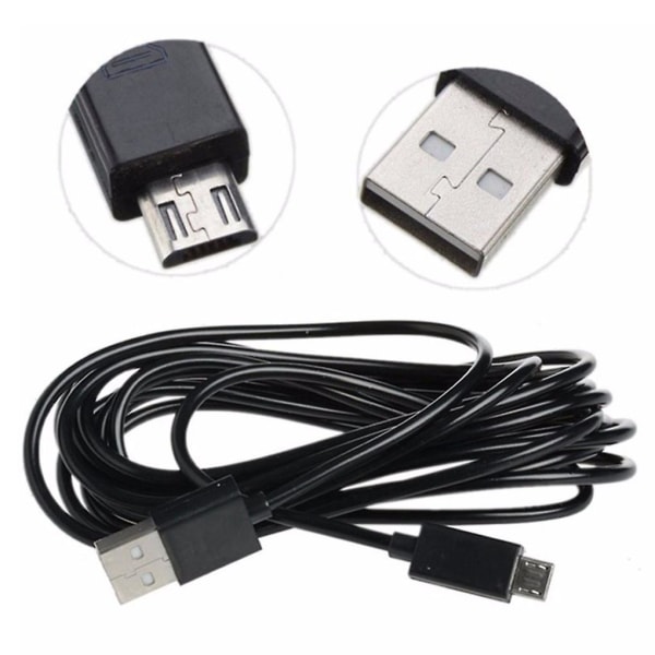 3 metriä Micro Usb -kaapeli Musta/valkoinen Latauskaapeli Vaihto