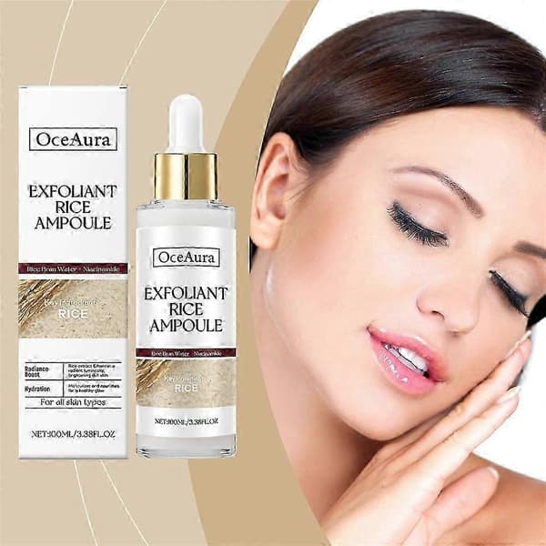1-5x Eksfolierende Sort Ris Ampul, Sort Ris Peeling Ampul, Blødgør Huden og Renser Døde Hudceller, Ansigtspleje Serum 100ml 4PCS