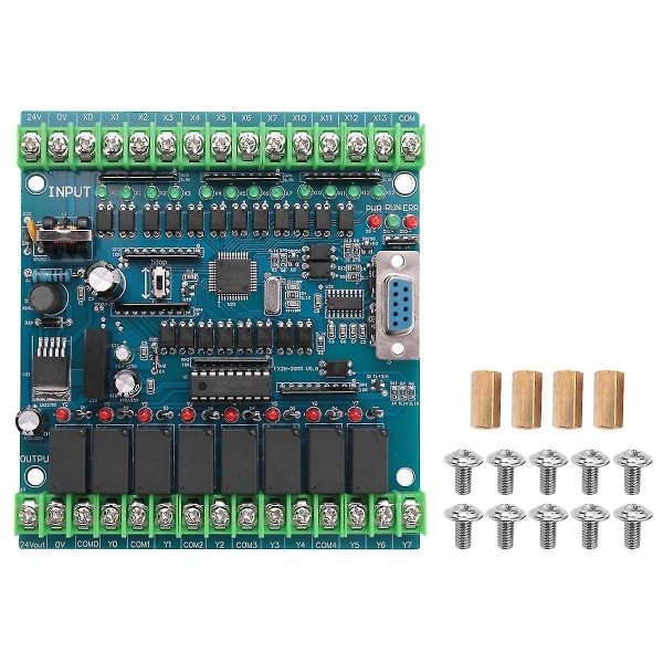 Programmerbar controller Fx2n-20mr Plc industriel kontroltavle 12 indgang 8 udgang 24v 5a