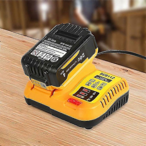 For Dewalt 10.8v/18v/20v Elektroverktøy Litium Batterilader Dcb112 Hurtiglader