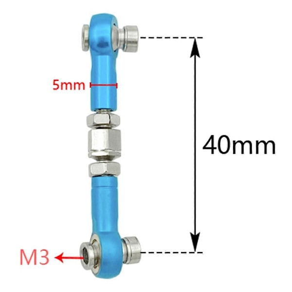 Metall Camber Link Stang Koblingssett for Slash VXL 2WD Stampede Hoss 1/10 RC Bil Oppgraderingsdeler Sølv