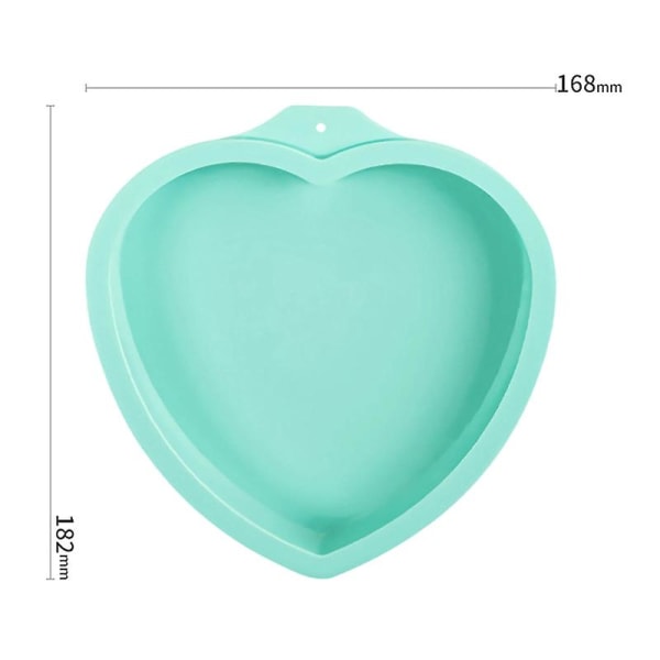 6/8 tommers rund kjærlighetshjerteform Gjenbrukbar silikonkakemousseform bakeverktøy Blue Hearts-6inch