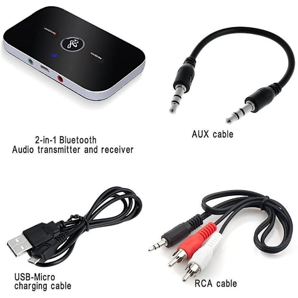 Bluetooth Audio Adapter Bluetooth 4.1 Sender og Mottaker, 2-i-1
