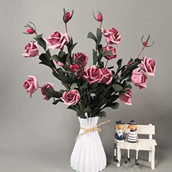 Vase Dekorativ vase til bryllupper, festivaler og fester 17 * 10 * 7cm hvid 2 stk White