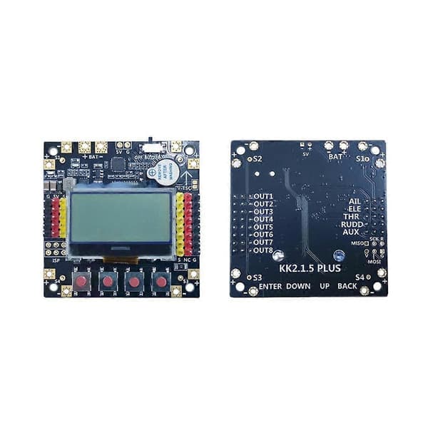 KK2.1.5 PLUS KK2 Flight Control Board Flight Controller VTOL for FPV Racing Drone RC Fly, V1.19S1 PRO Firmware