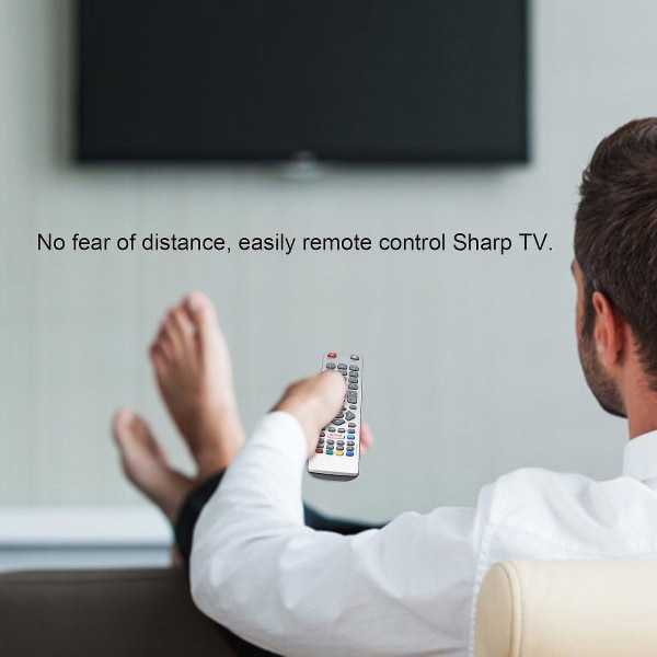 Tv-fjernkontrollerstatning for Sharp Aquos-fjernkontroll Smart erstatning Bærbar størrelse Enkel å ta tak i med 3d-knapp Fernbedienung