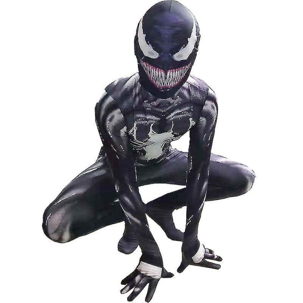 Barn Pojkar Venom Spider-man Cosplay Kostym Fest Overall Fancy Dress 140
