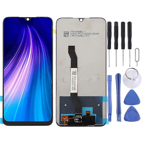 TFT LCD-skärm för Xiaomi Redmi Note 8 med pekskärm, komplett montering (svart)