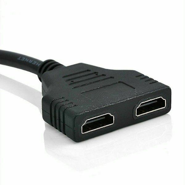 Hdmi-port hane till hona 1 in 2 ut splitterkabeladapterkonverter 1080p