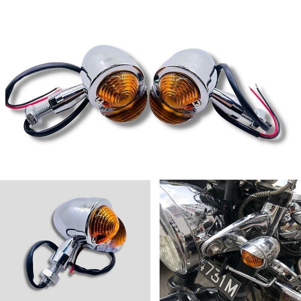 Motorcykel Bullet Blinkers Blinkers Indikatorer För Honda Vt Shadow Ace Classic 500 700 750 1100 Vtx 1300 1800 C Rebel250