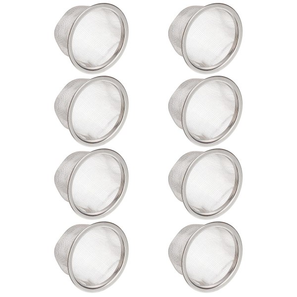 8 stk. rustfrit stål te-filter metal te-si, robust te-si