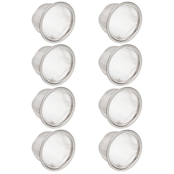 8 stk rustfritt stål te-filter metallinfuser robust te-str