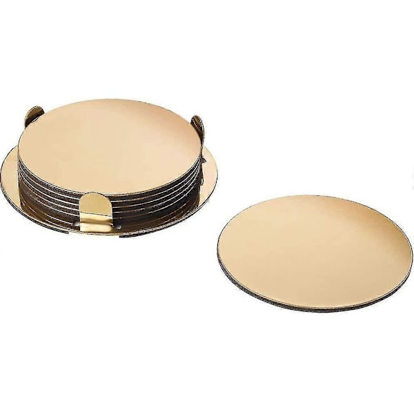 Ikea Glattis Glasbrikker Sæt Med 6 Glasbrikker Med Holder Guld/messing 8,5 Cm Dia - chuan
