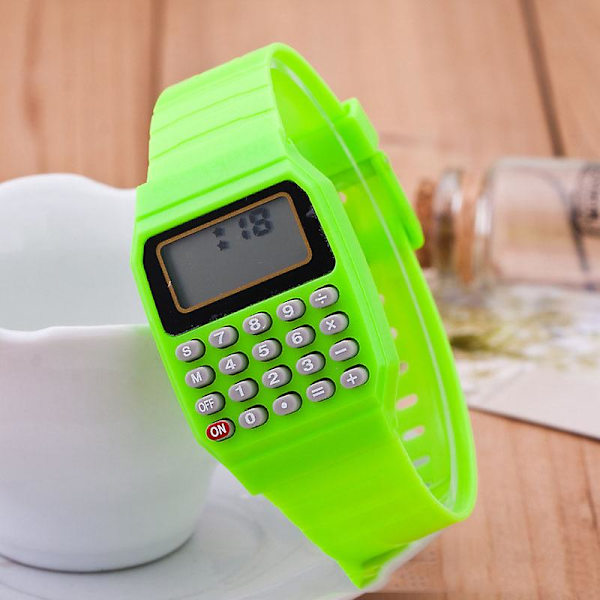 Kembona Fashion Silikon Datum Multifunktionell Elektronisk Räknare Armbandsur För Barn|räknare|