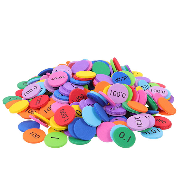 160 stk Plassverdi Disker Aritmetik Runde Disker Tall Plass Disker Eva Matematikk Tall Disker