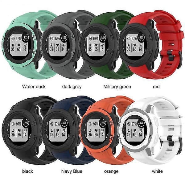 20 mm silikonerem til Garmin Instinct 2s åndbar udskiftningsrem til Garmin