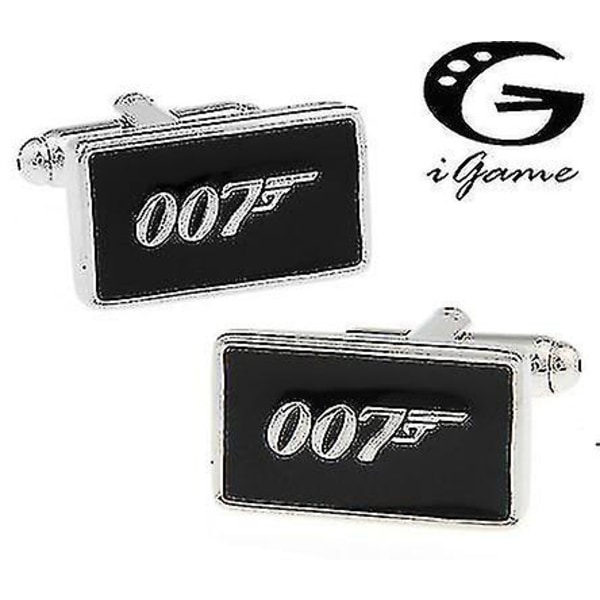 Manschetknapper Sort Farve Mode Nyhed James Bond Sikker og Høj Kvalitet