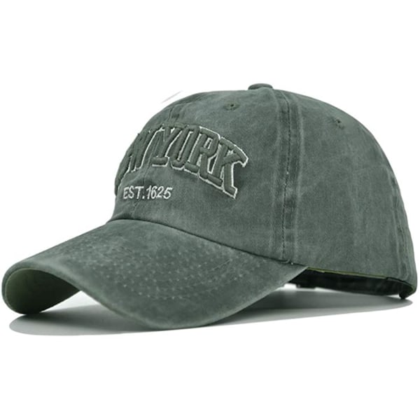Retro baseball- cap puuvillainen säädettävä cap (vihreä)