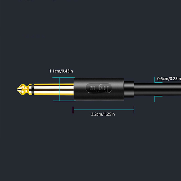 Gitarrkabel 6.35mm Mono Jack till Jack / Instrumentkabel / Patchkabel