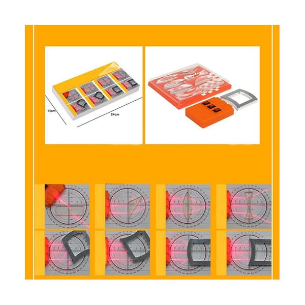 Geometrisk Optik Experiment Kit Konkav-konvex Lins Refraktion Optiskt Experiment Kit