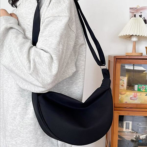 Ensfarvet Messenger Taske Til Kvinder Vandtæt Skuldertaske Søde Dumpling Tasker