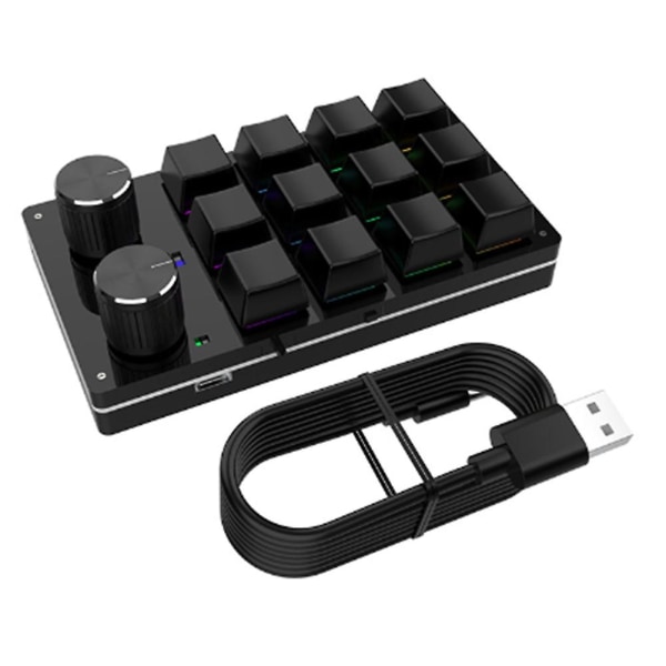 Kabel USB Macro Mini Tastatur 12 Taster 2 Knapper Programmering Keypad Hot-swap Tilpasning Gaming Mecha