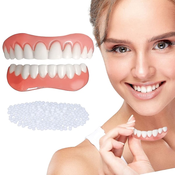 2 Sets Of Dentures, Upper And Lower Jaw Dentures, Natural And Comfortable, Protect The Teeth, And Regain A Confident Smile