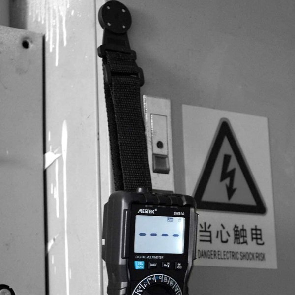 Magnetisk hängande rem för multimeter Fluke, tpak, hioki, testo, hållbar stark magnet hängande slinga kit (svart)
