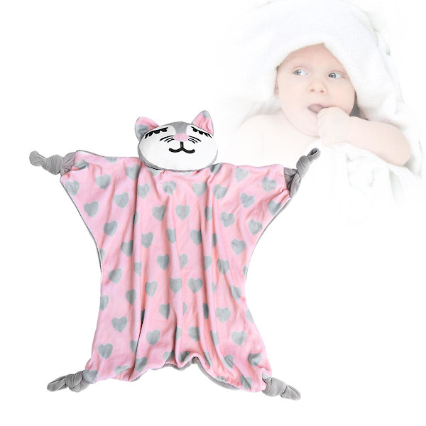 Djur Bebis Haklapp Sova Lugna Leksak Nyfödda Barn Djur Plysch Leksaker Handdukar Matningstillbehör (katt)