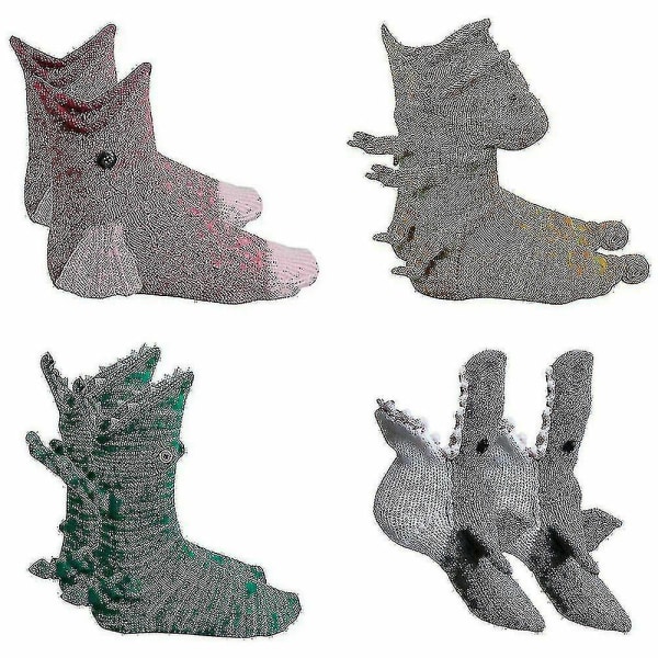 Strikkede krokodille sokker Dyresokker Strikkede Nyheter Vinter Varme Julegave S Chameleon Socks