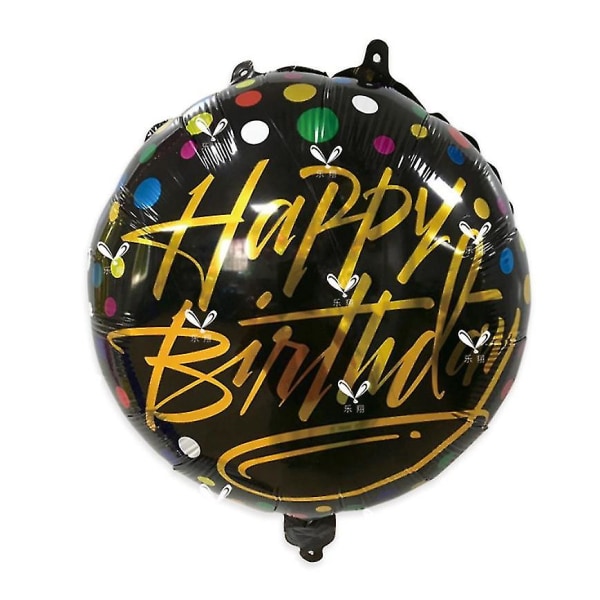 18 tums grattis på födelsedagen aluminiumfolie ballong rund form födelsedagsfest