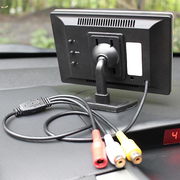 5 tum LCD för HD-skärm Monitor Sugkopp Parkering Kamera Bil Backspegel Backkamera