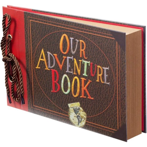 Scrapbook Album, Our Adventure Book Scrapbook, Präglade ord Hard Cover Movie Go Travel Scrapbook för årsdagar, bröllop, resor, baby shower,