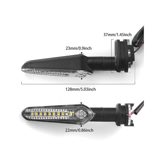 För Mt07 Tracer 700 900 Xj6 Fz6 Mt09 900 Mt10 Led Blinkers Indikatorljus För Yzf R15 R1 R3 R6