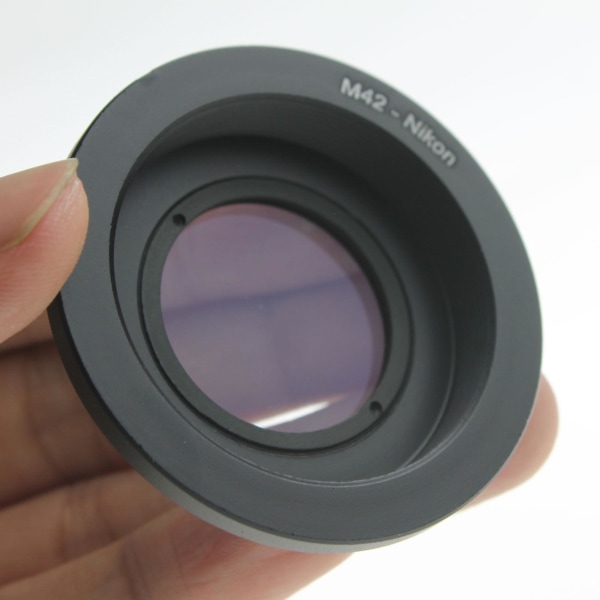 M42-ai-sovitin Glass Focus Infinityllä M42-kierreobjektiiville Nikonin F-kiinnityskameraan SLR Dslr D90 D300s D3200 D7000 D7100