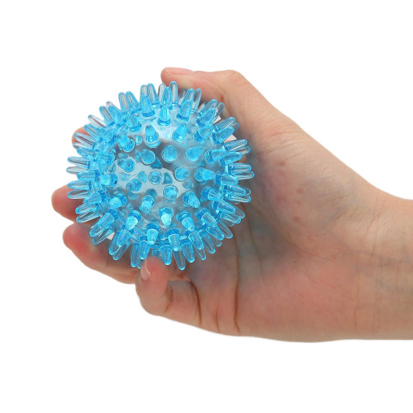 Spiky Ball Hollow Pehmeä läpinäkyvä voimaa palauttava harjoitus Stress relief hierontapallo käden ranteeseen 6cm