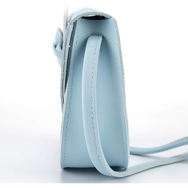 Lille Kanin Øre Bue Crossbody Taske, PU Skulder Håndtaske til Børn Piger Småbørn sky blue