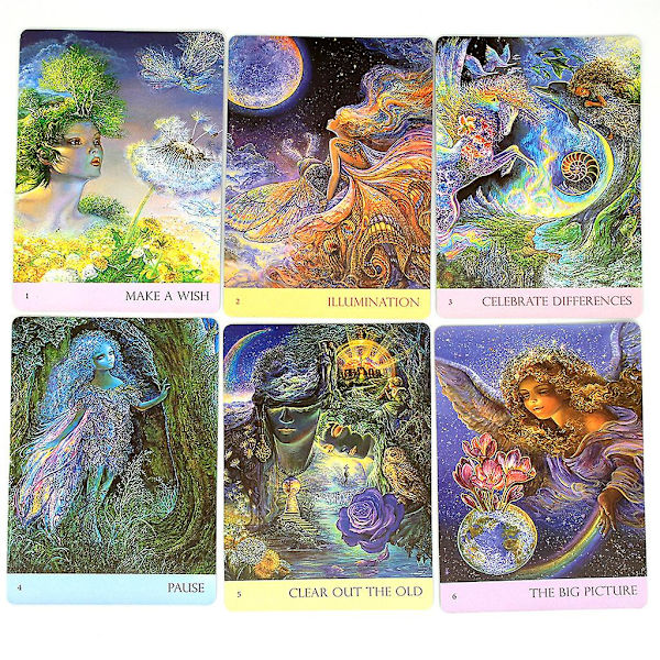 Engelsk Tarot - Nature's Whispers Oraclekort - 50 Kort Sæt - Spådom - Fest - Brætspil