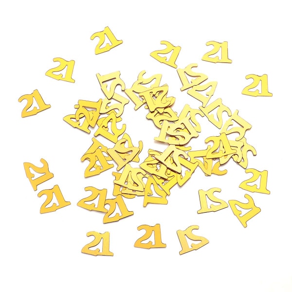 1200pcs Number Sequins Confetti Party Supplies Table Confetti Decoration For Birthday Anniversary (number 21, Golden)