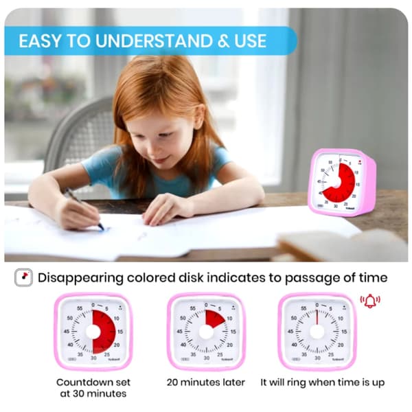 Visuell Timer for Klasserom - Effektiv Tidsstyring på 60 Minutter Svart