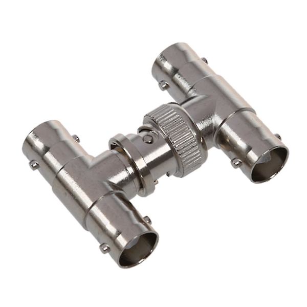 BNC-hane till 2 honkontakts RF-koaxial T-adapter med BNC-honkontakt 3-vägs splitter