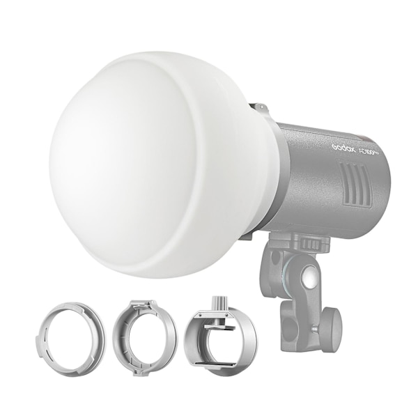 Godox ML-CD15 Diffuser Dome Kit med 3 Adaptrar för Fotobelysning Blixt Studiofotografering Portr