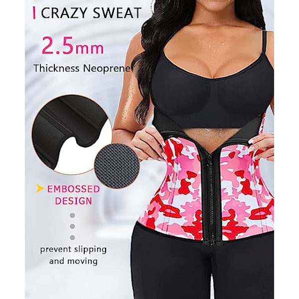Lynlås Taljetræner Korset til Kvinder Hverdagstræning Body Shaper Cincher Sved Plus Størrelse 4XL
