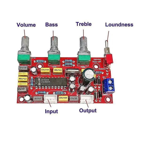 Lm1036 Op-amp Hifi Forforstærker Pre-forstærker Lydstyrke Tone Diskant Loudness Kontrolkort Forforstærker Fini