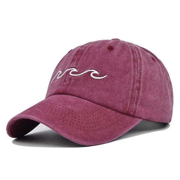Broderad Retro Visor Cap För Män Kvinnor Baseball Caps Trucker Bomull Mjuk Topp Resor Sport Fiske Vandring Pappa Hat A359