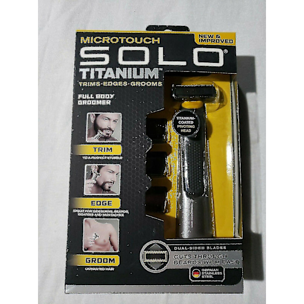 Micro Touch Solo Titanium Ansikts- / Helkroppsrakare Trimmer Kanter Stylar