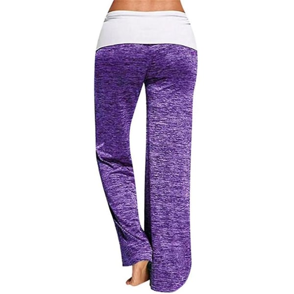 Yogabukser Damesportsbukser med vidde ben Hurtigtørrende utendørsbukser,