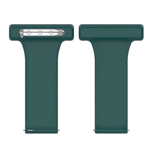 For Garmin Vivomove Style Silikon 20mm Sygeplejeur Fob Med Pin-on Brosche Rem Green