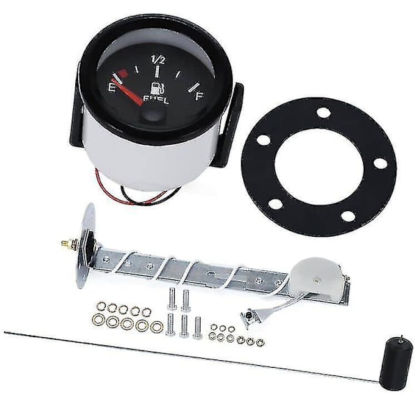 Universaali polttoainetason mittari lähetinyksiköllä 12v 240-33ohm 2-1/16\" 52mm E-1/2-f osoitin Led-taustavalo polttoainesäiliömittari autoon Rv moottoripyörään veneeseen