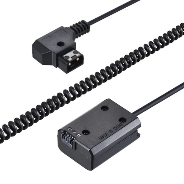V-mount / D-tap till NP-FW50 DC-kopplingsadapter Dummy Batteriadapter Spiral Kabel för A7 A7ii A7s A7r A7sii